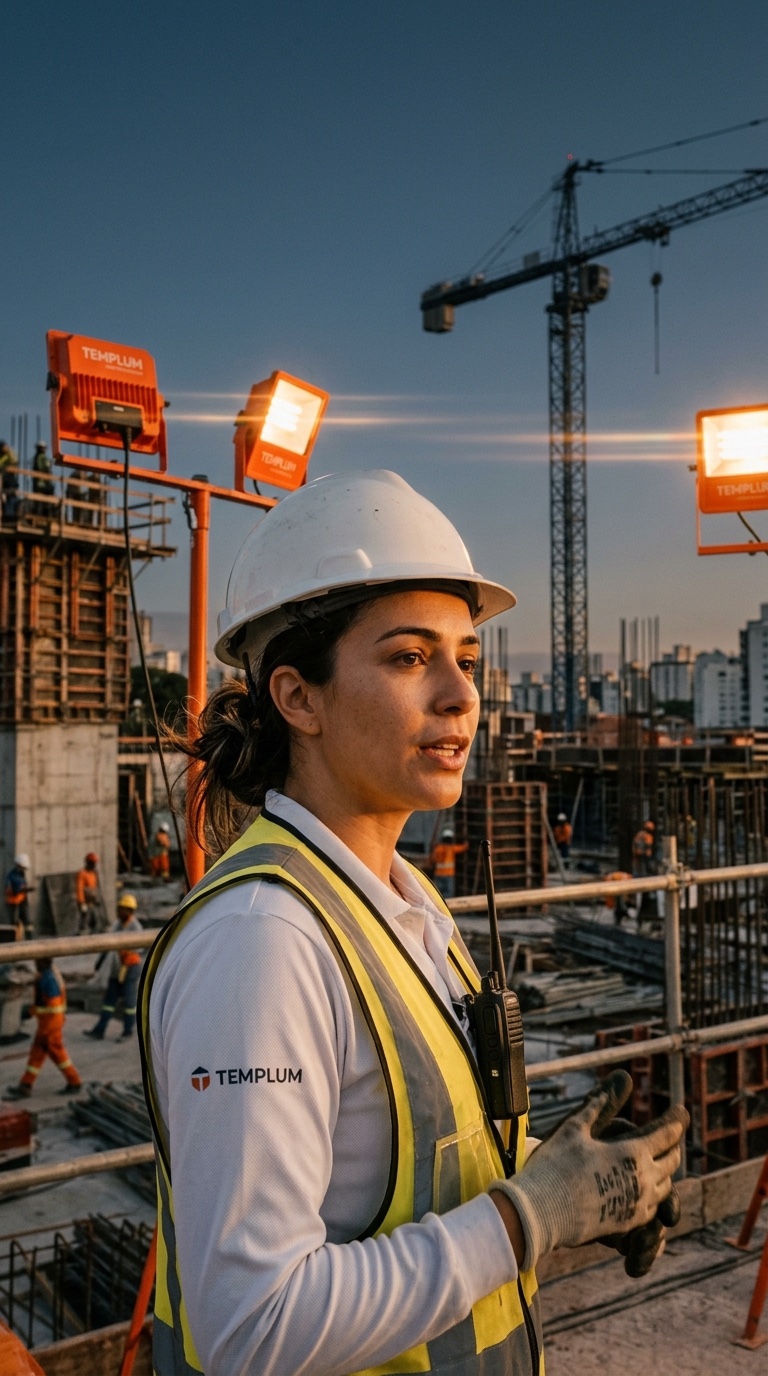 Engenheira em obra certificada PBQP-H